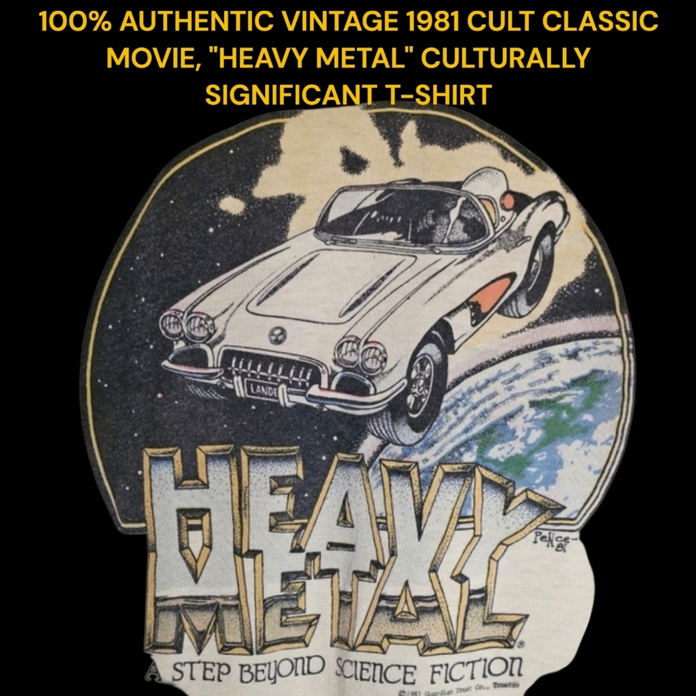 🤘🎸1981 EXCELLENT Condition 45 Years Vintage "Heavy Metal" Movie ULTRA-RARE Tee